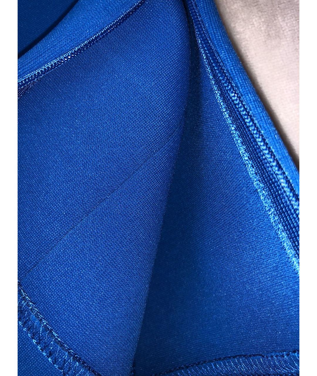 BALENCIAGA Синие полиэстеровые брюки узкие, фото 6