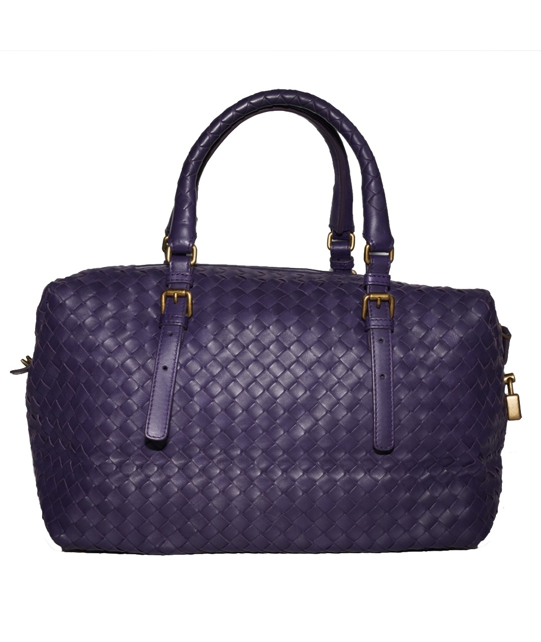 BOTTEGA VENETA Фиолетовая пелетеная сумка тоут, фото 2
