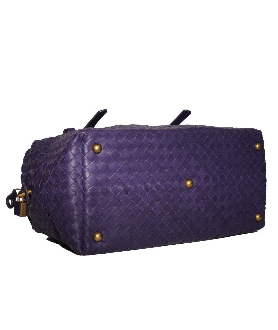 BOTTEGA VENETA Фиолетовая пелетеная сумка тоут, фото 7