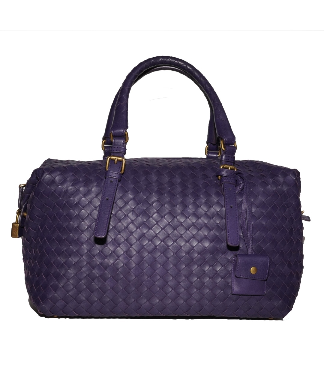 BOTTEGA VENETA Фиолетовая пелетеная сумка тоут, фото 1