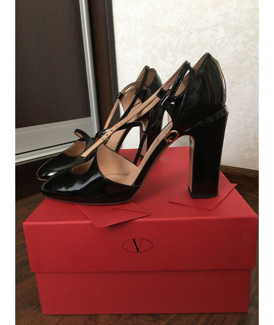 VALENTINO Черные туфли из лакированной кожи, фото 9