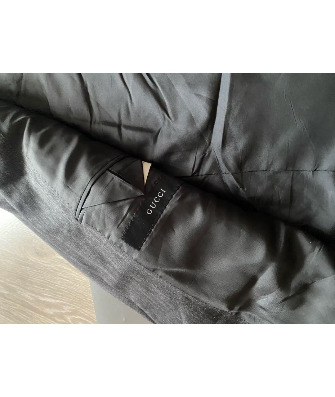 GUCCI Черный полиэстеровый пиджак, фото 5