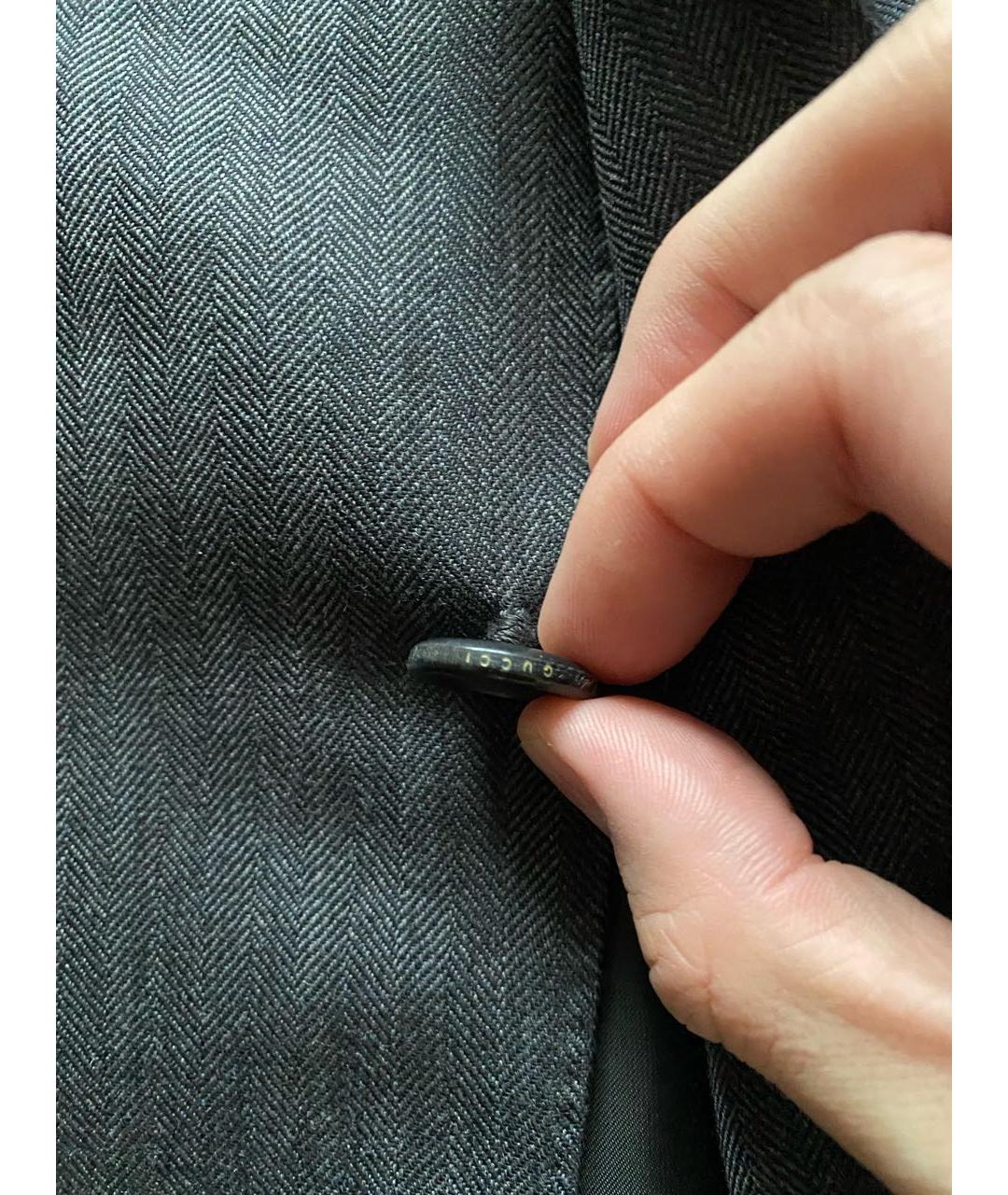 GUCCI Черный полиэстеровый пиджак, фото 3