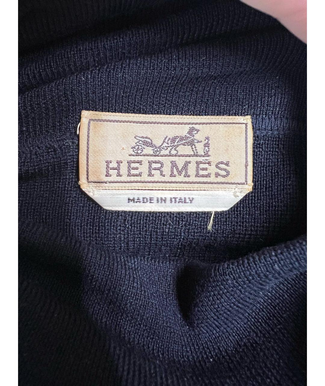 HERMES PRE-OWNED Черная кашемировая водолазка, фото 3