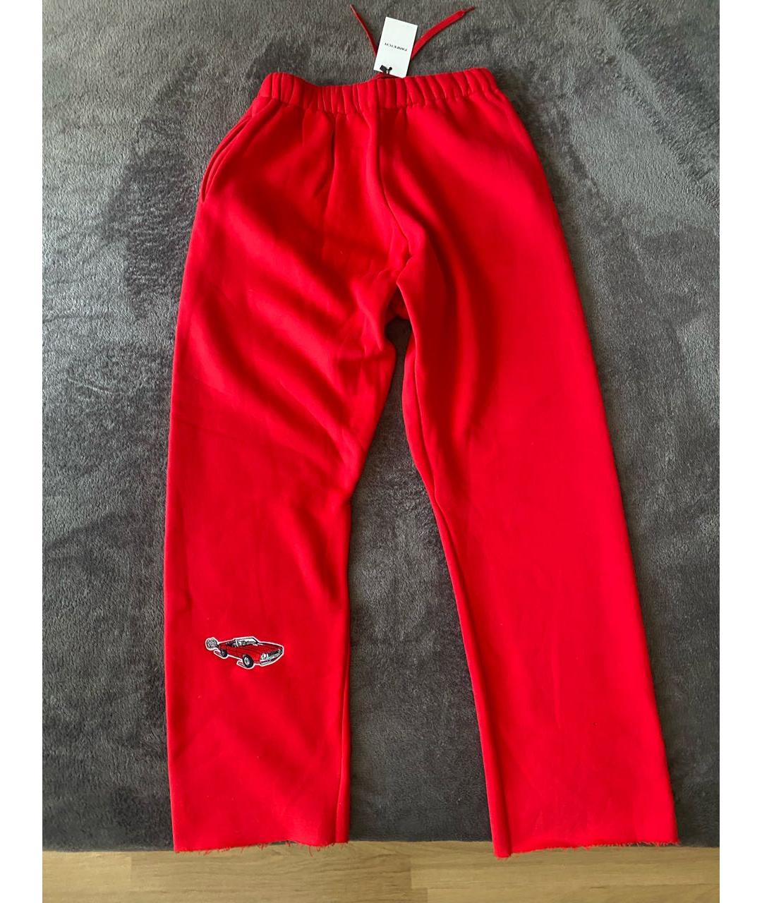 NATASHA ZINKO Красные хлопковые повседневные брюки, фото 2