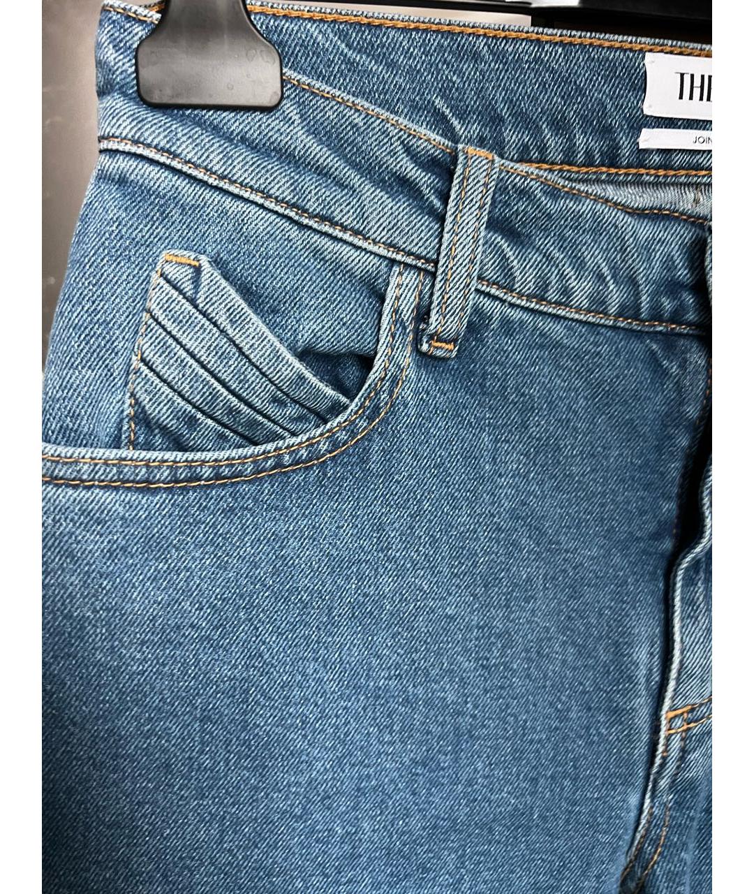 THE ATTICO Синие хлопко-полиэстеровые прямые джинсы, фото 4