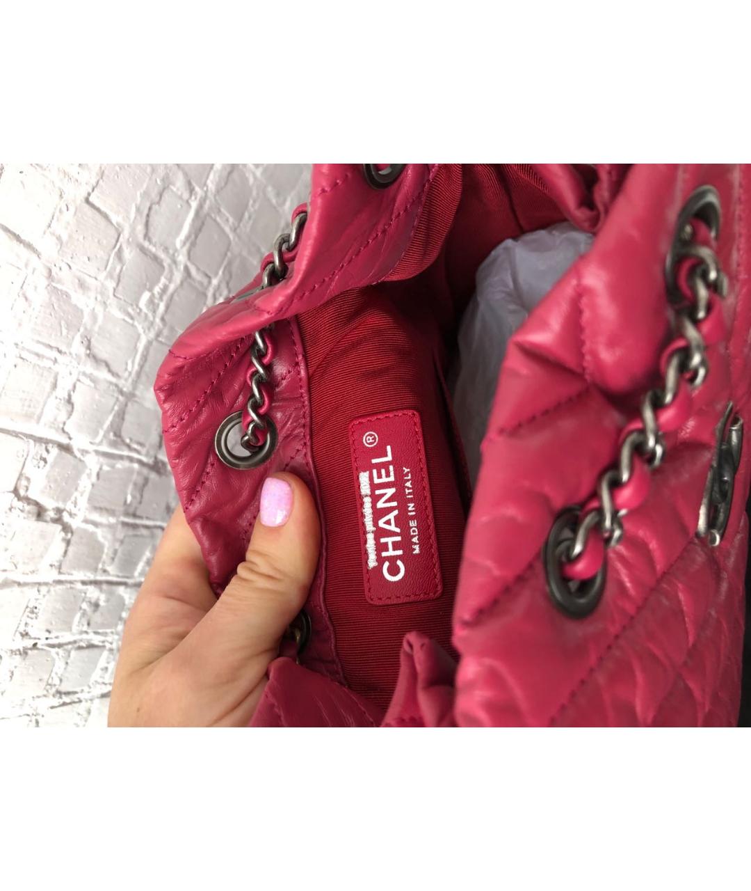 CHANEL PRE-OWNED Розовый кожаный рюкзак, фото 6