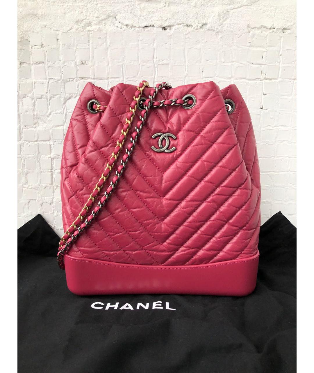 CHANEL PRE-OWNED Розовый кожаный рюкзак, фото 7
