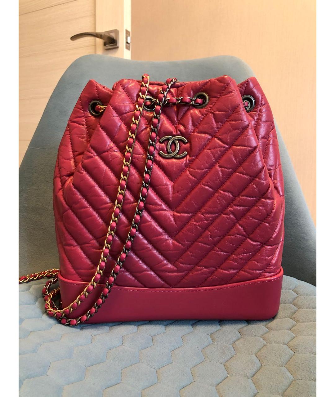 CHANEL PRE-OWNED Розовый кожаный рюкзак, фото 2