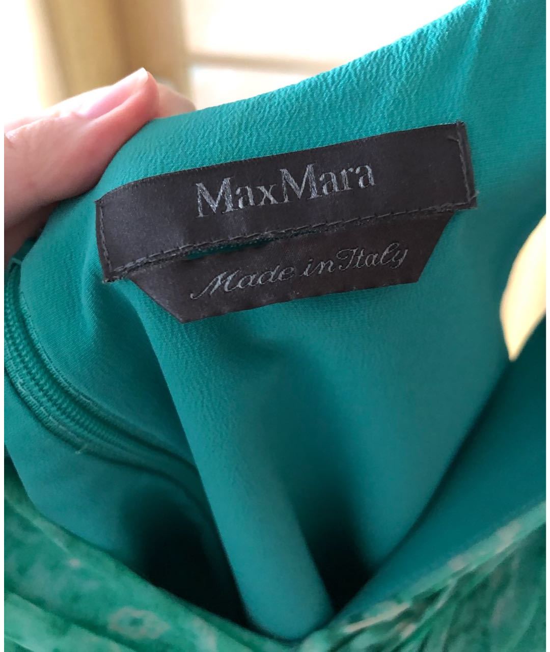 MAX MARA Бирюзовое ацетатное повседневное платье, фото 4