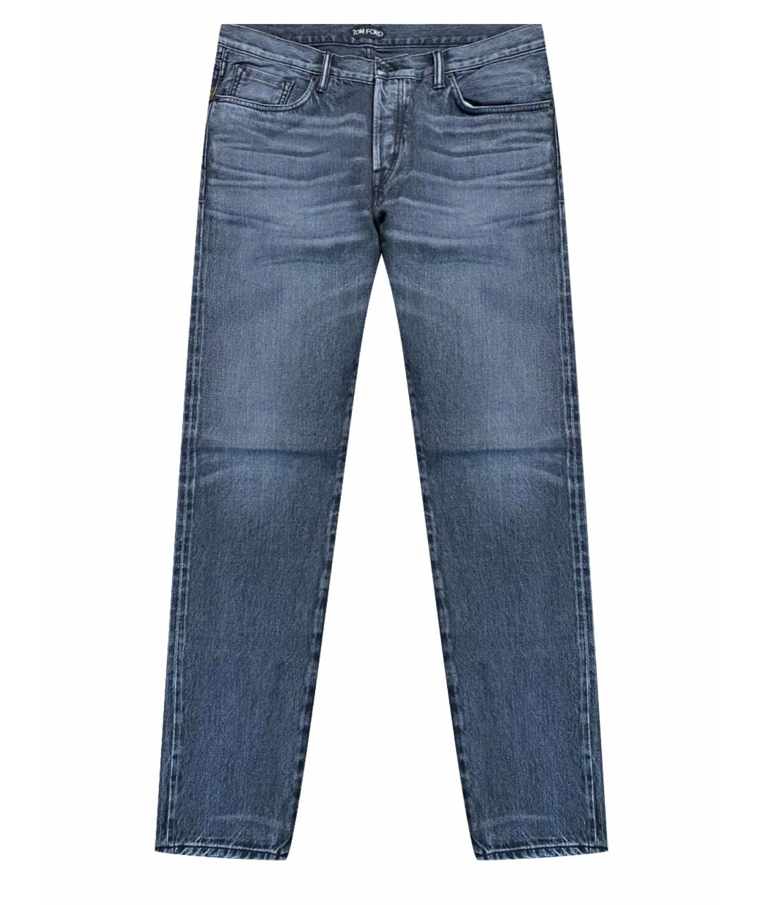 TOM FORD Серые хлопко-эластановые джинсы скинни, фото 1