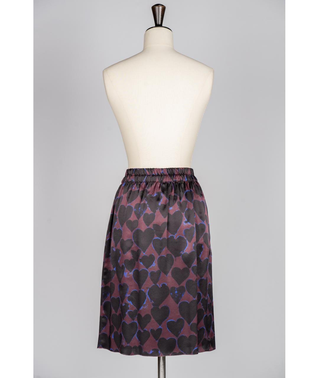 LANVIN Фиолетовая шелковая юбка мини, фото 2