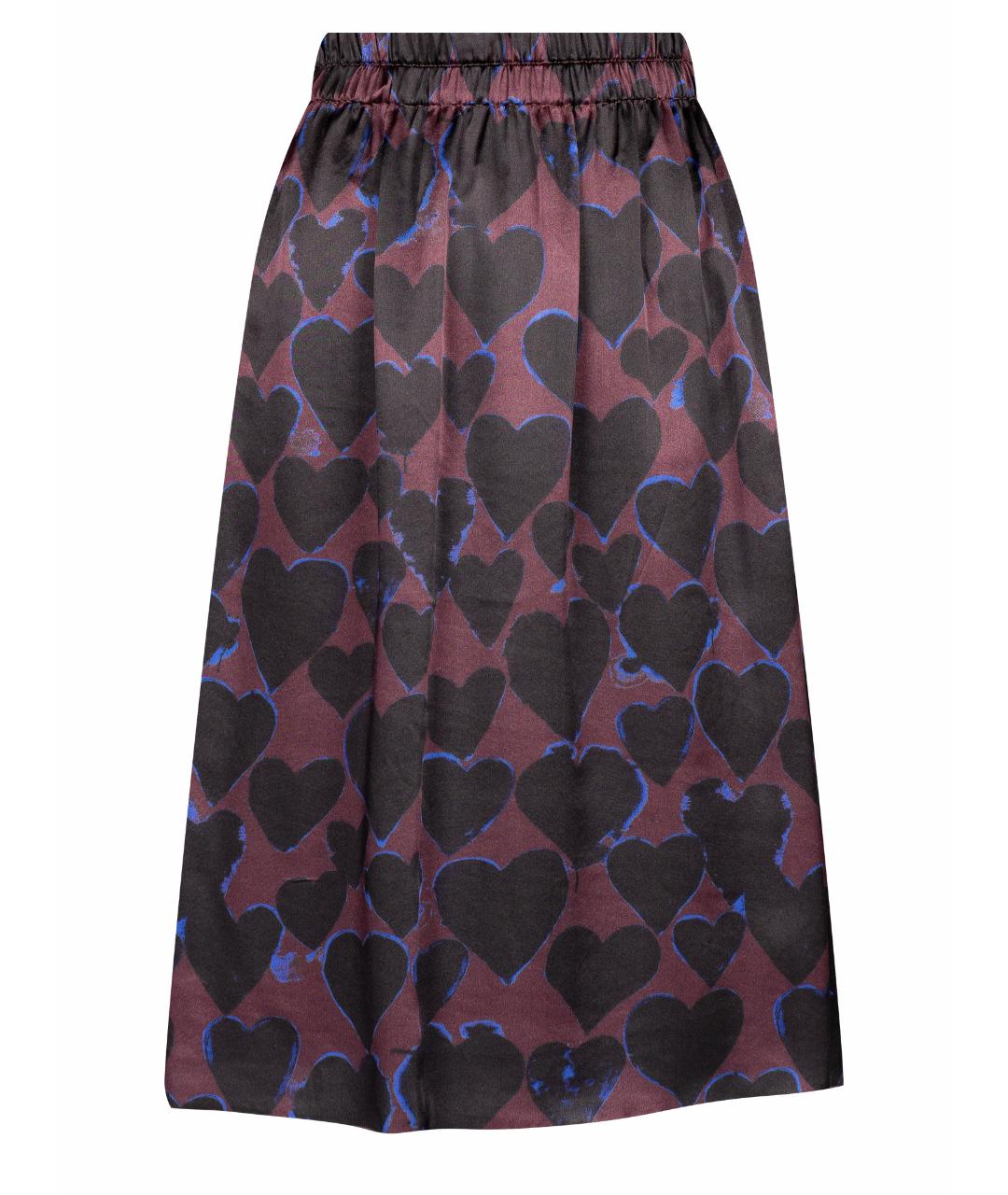 LANVIN Фиолетовая шелковая юбка мини, фото 1