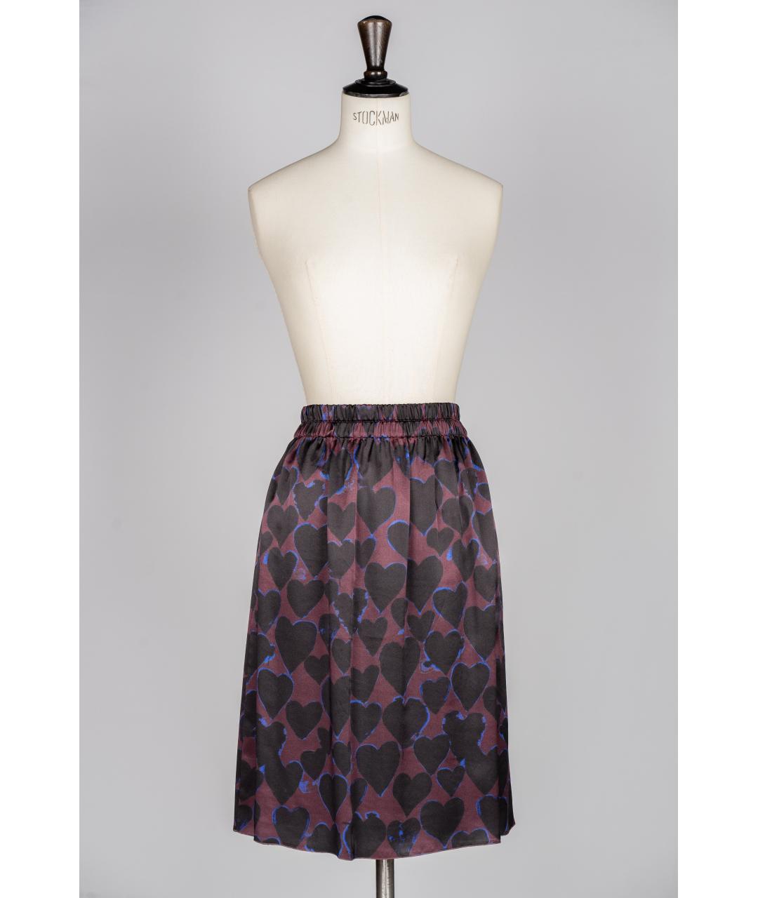 LANVIN Фиолетовая шелковая юбка мини, фото 3