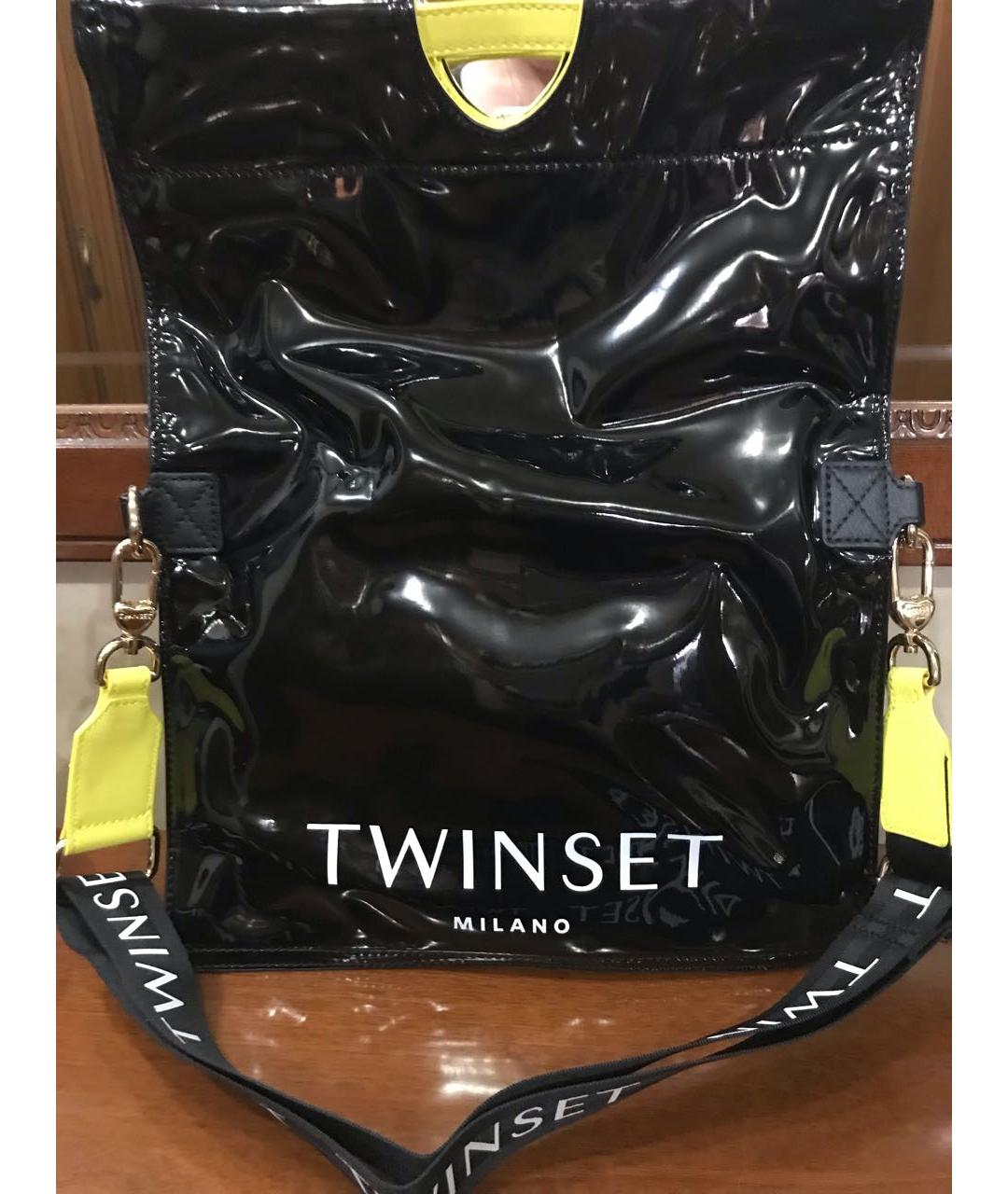 TWIN-SET Черная сумка тоут, фото 2