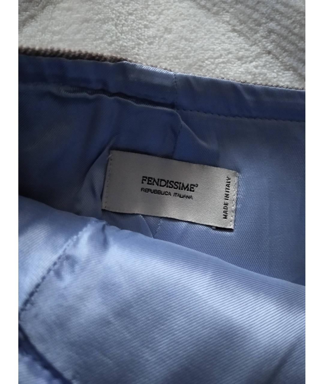 FENDI Коричневая хлопковая юбка мини, фото 3
