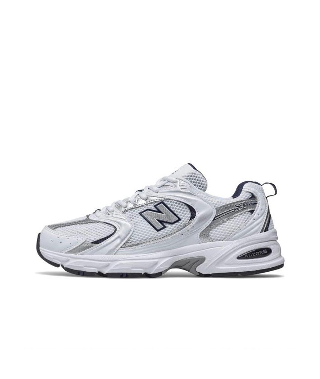 NEW BALANCE Белые текстильные кроссовки, фото 4