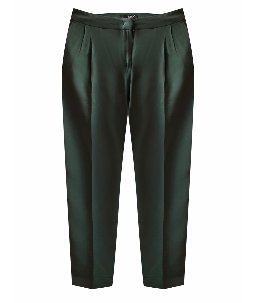 LIU JO Зеленые вискозные прямые брюки, фото 1