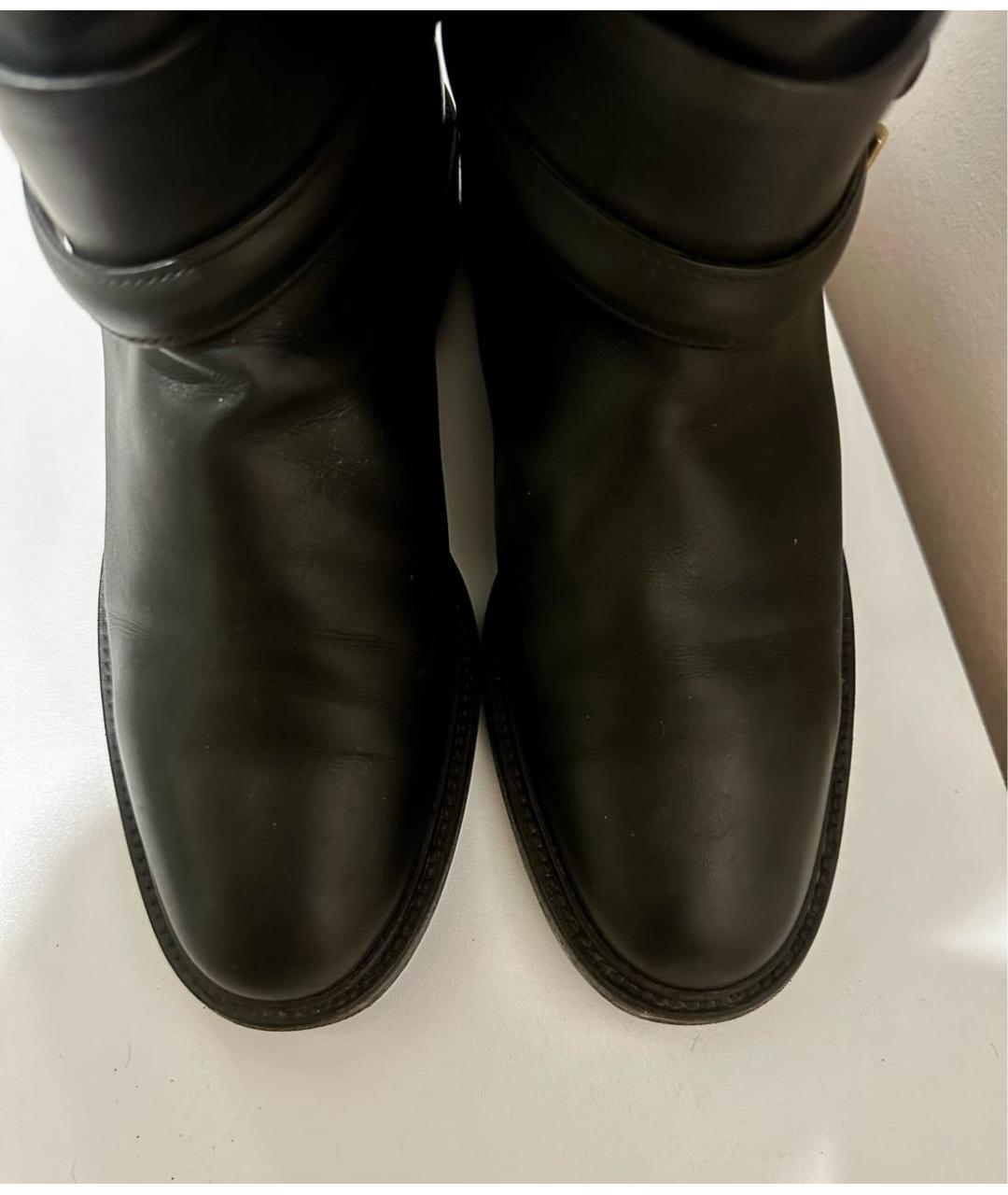 BALENCIAGA Черные кожаные сапоги, фото 3