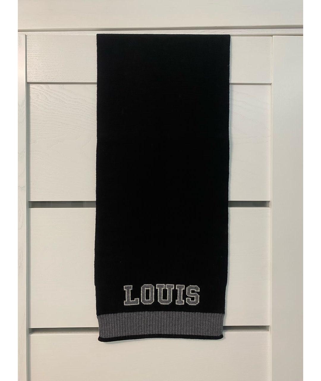 LOUIS VUITTON PRE-OWNED Черный шерстяной шарф, фото 6