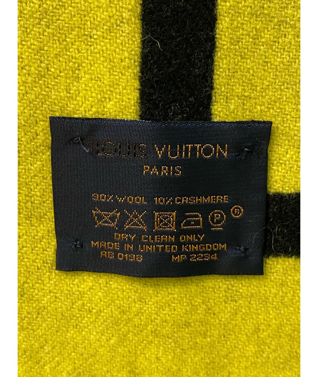 LOUIS VUITTON PRE-OWNED Черный шерстяной шарф, фото 5