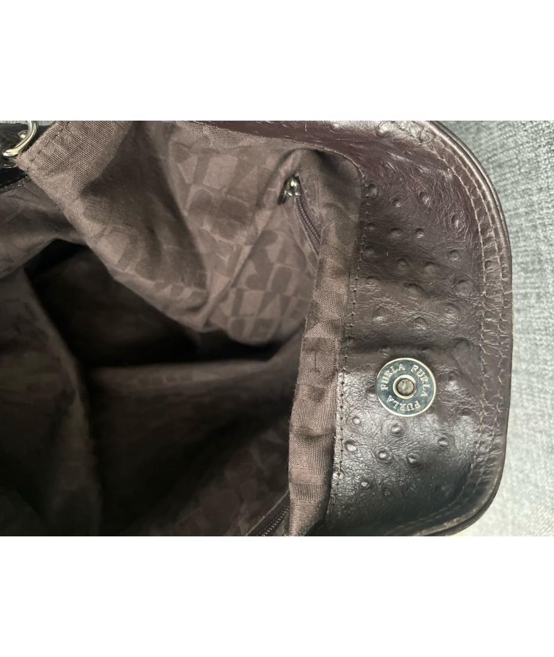 FURLA Коричневая кожаная сумка тоут, фото 5