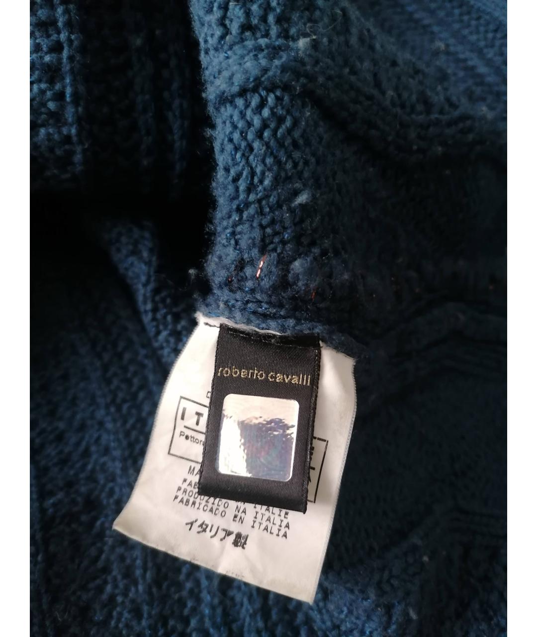 JUST CAVALLI Темно-синий полиамидовый джемпер / свитер, фото 6