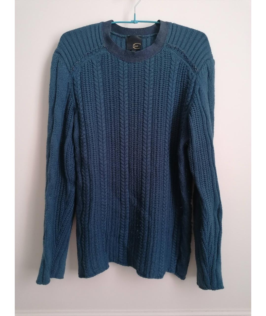 JUST CAVALLI Темно-синий полиамидовый джемпер / свитер, фото 7