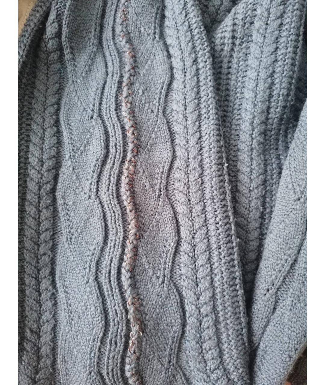 JUST CAVALLI Темно-синий полиамидовый джемпер / свитер, фото 4