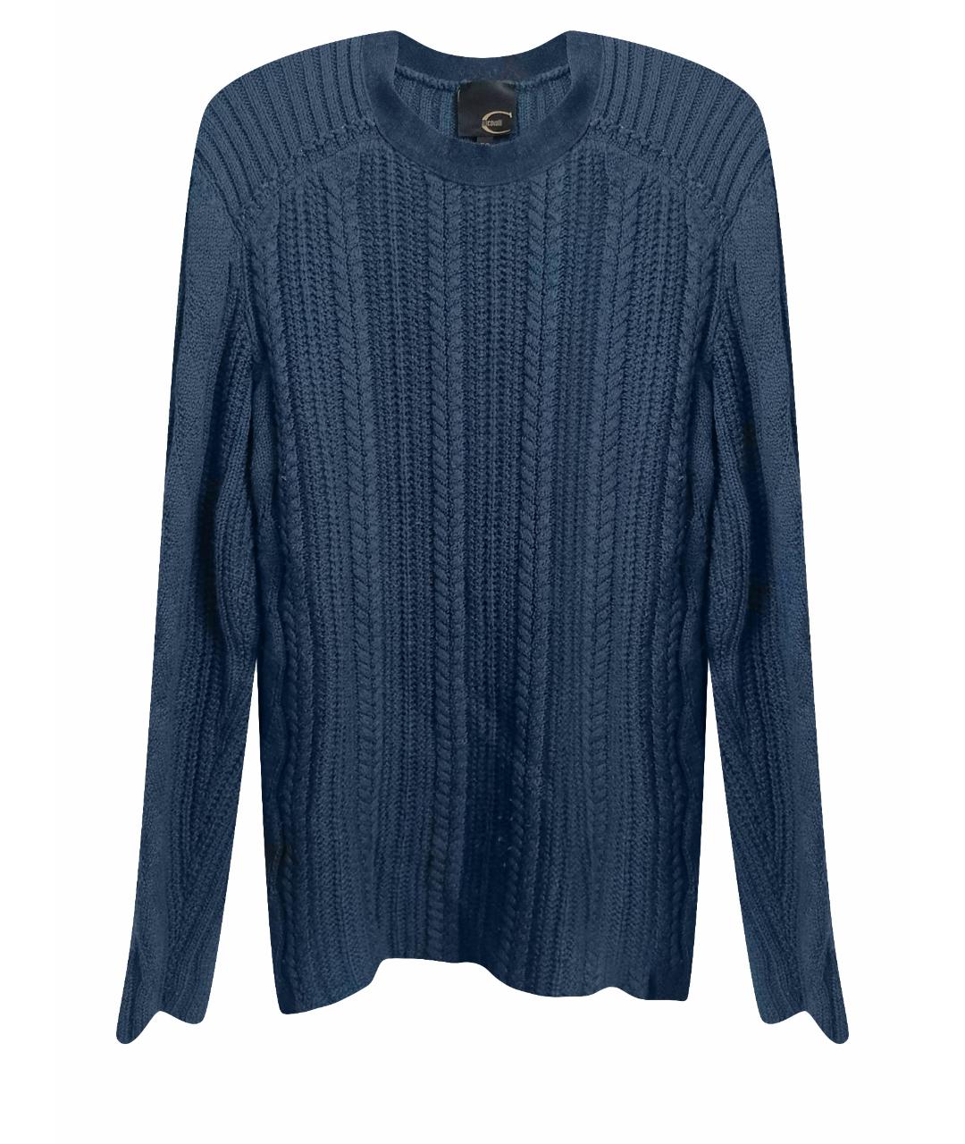 JUST CAVALLI Темно-синий полиамидовый джемпер / свитер, фото 1