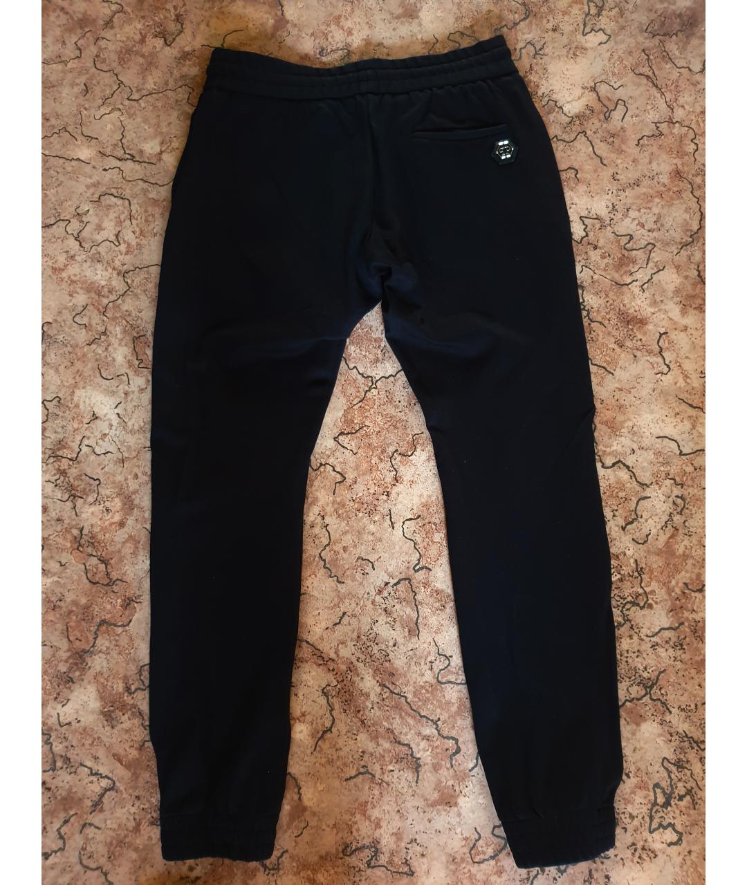 PHILIPP PLEIN Черные вискозные повседневные брюки, фото 4