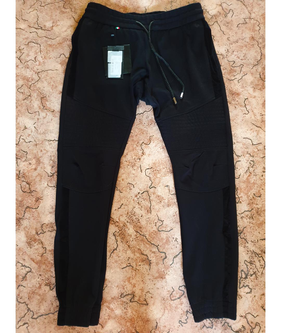 PHILIPP PLEIN Черные вискозные повседневные брюки, фото 10
