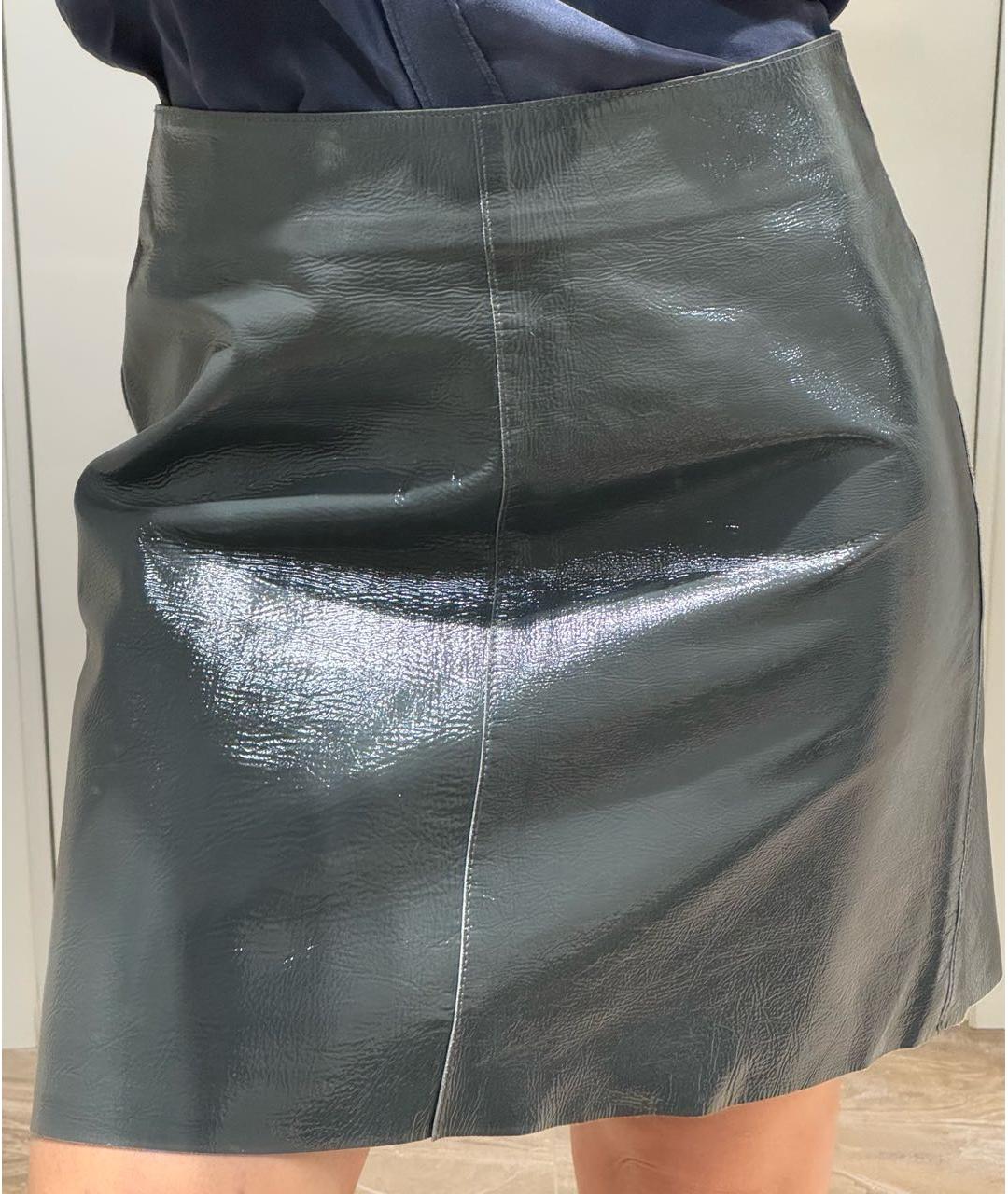 SPORTMAX Серая юбка мини, фото 5