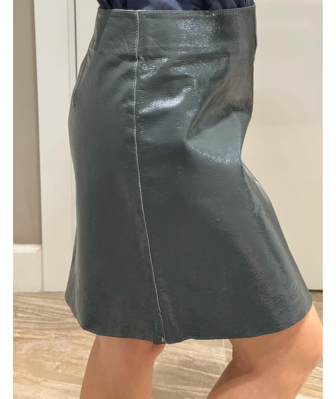 SPORTMAX Серая юбка мини, фото 6