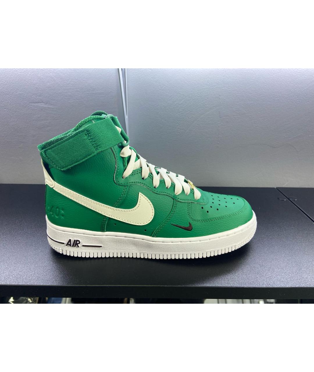NIKE Зеленые кроссовки из искусственной кожи, фото 5