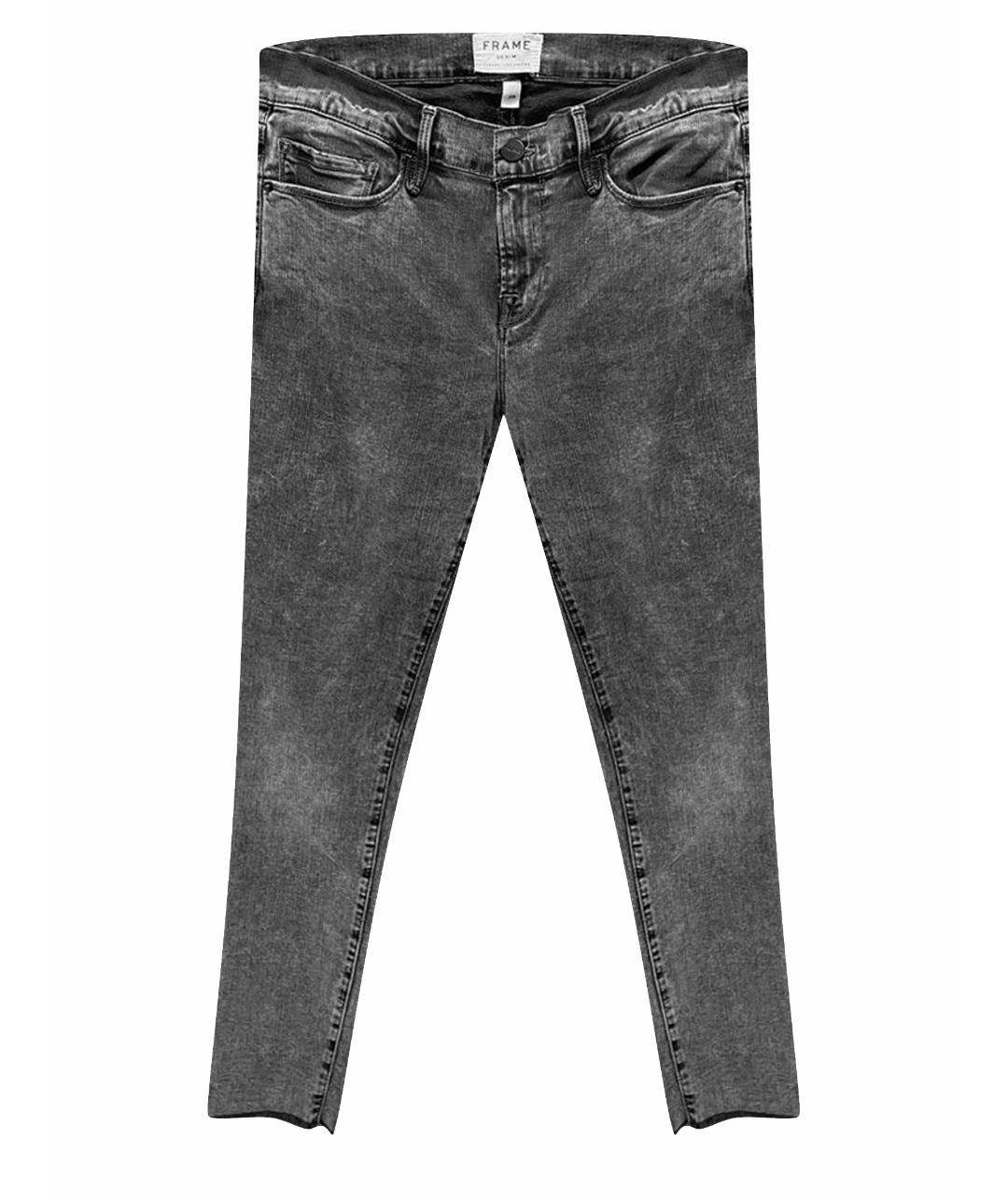 FRAME Серые хлопко-эластановые джинсы слим, фото 1