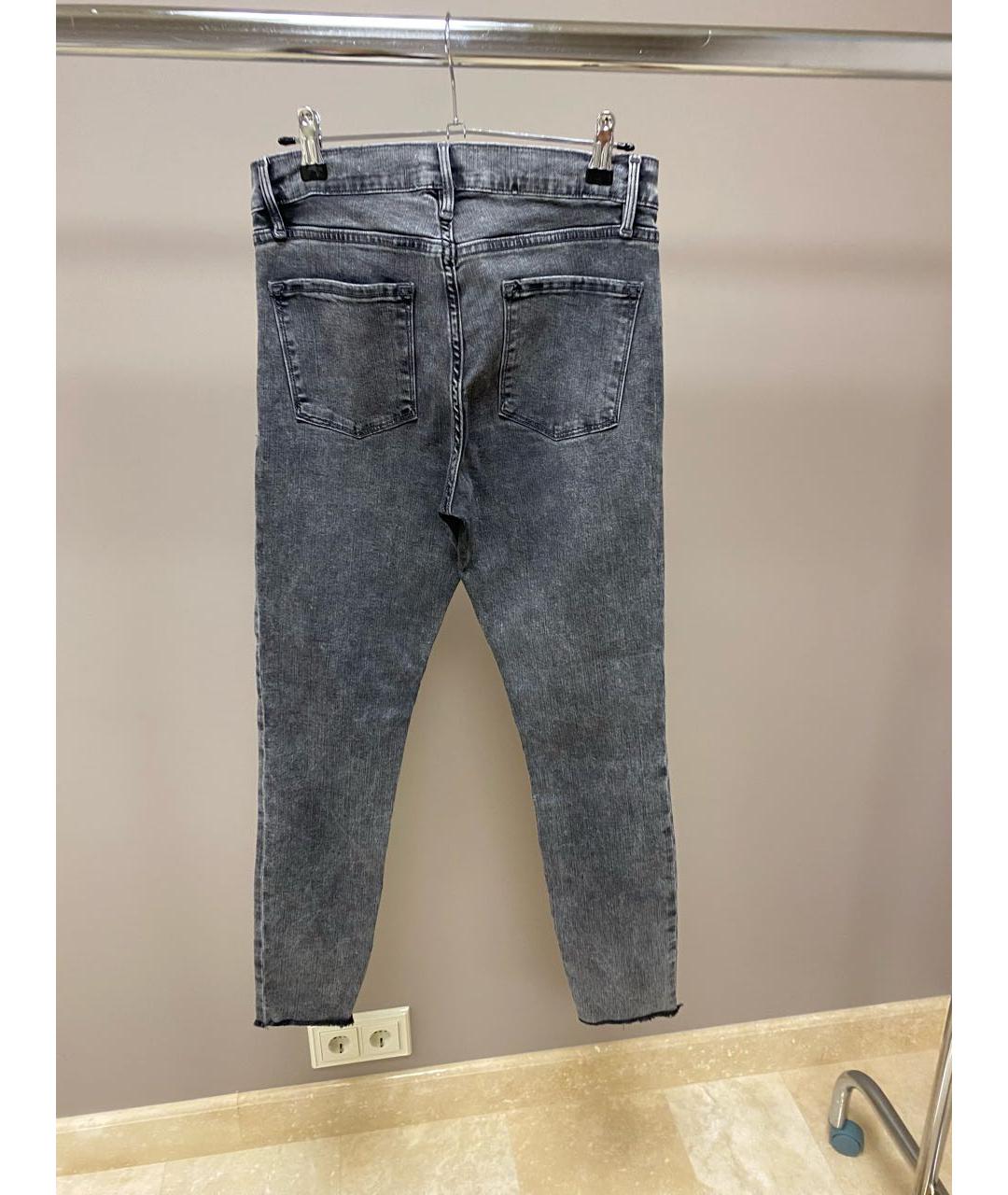 FRAME Серые хлопко-эластановые джинсы слим, фото 2