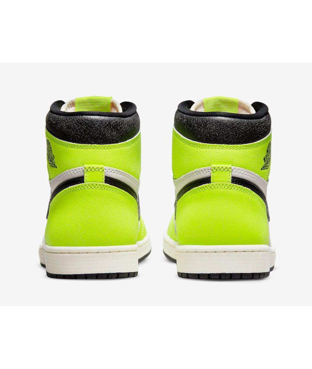 JORDAN Черные кожаные высокие кроссовки / кеды, фото 4