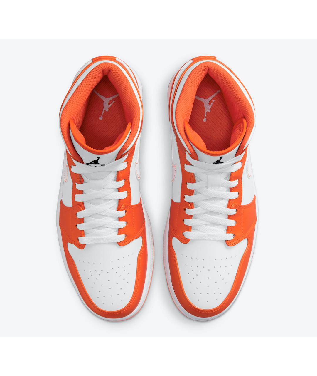 JORDAN Оранжевое кожаные кроссовки, фото 3