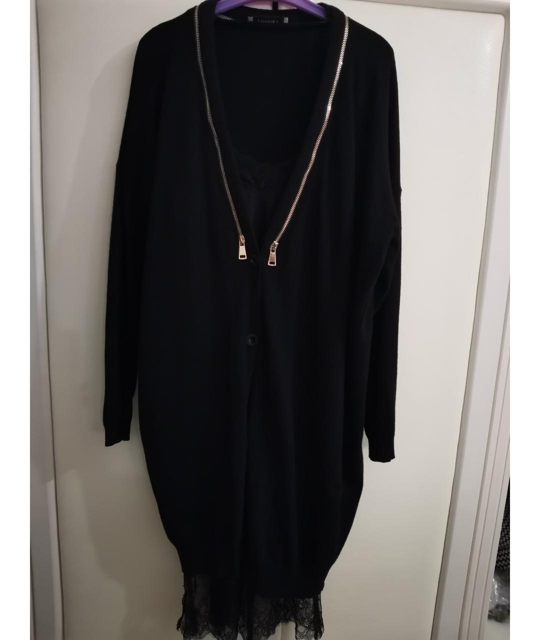 TWIN-SET Черное полиэстеровое повседневное платье, фото 6