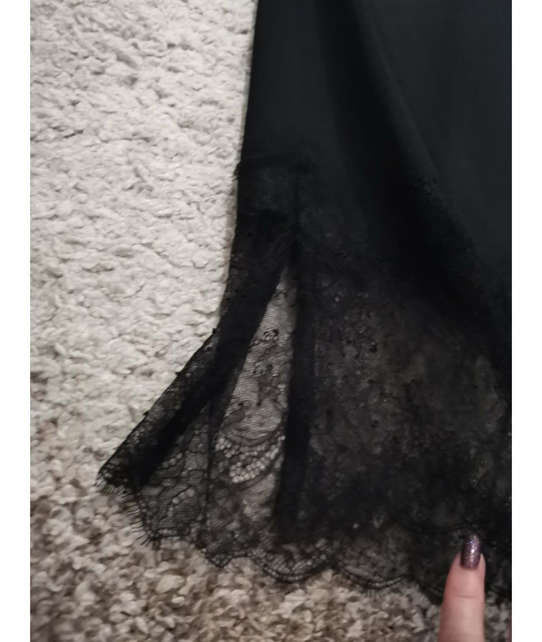 TWIN-SET Черное полиэстеровое повседневное платье, фото 4