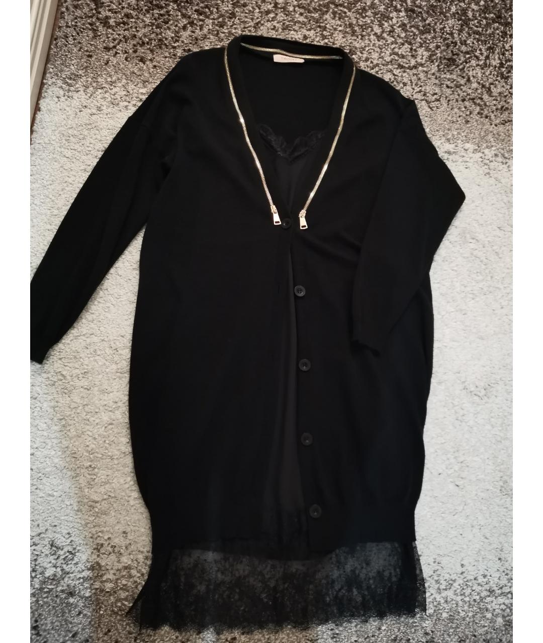 TWIN-SET Черное полиэстеровое повседневное платье, фото 2