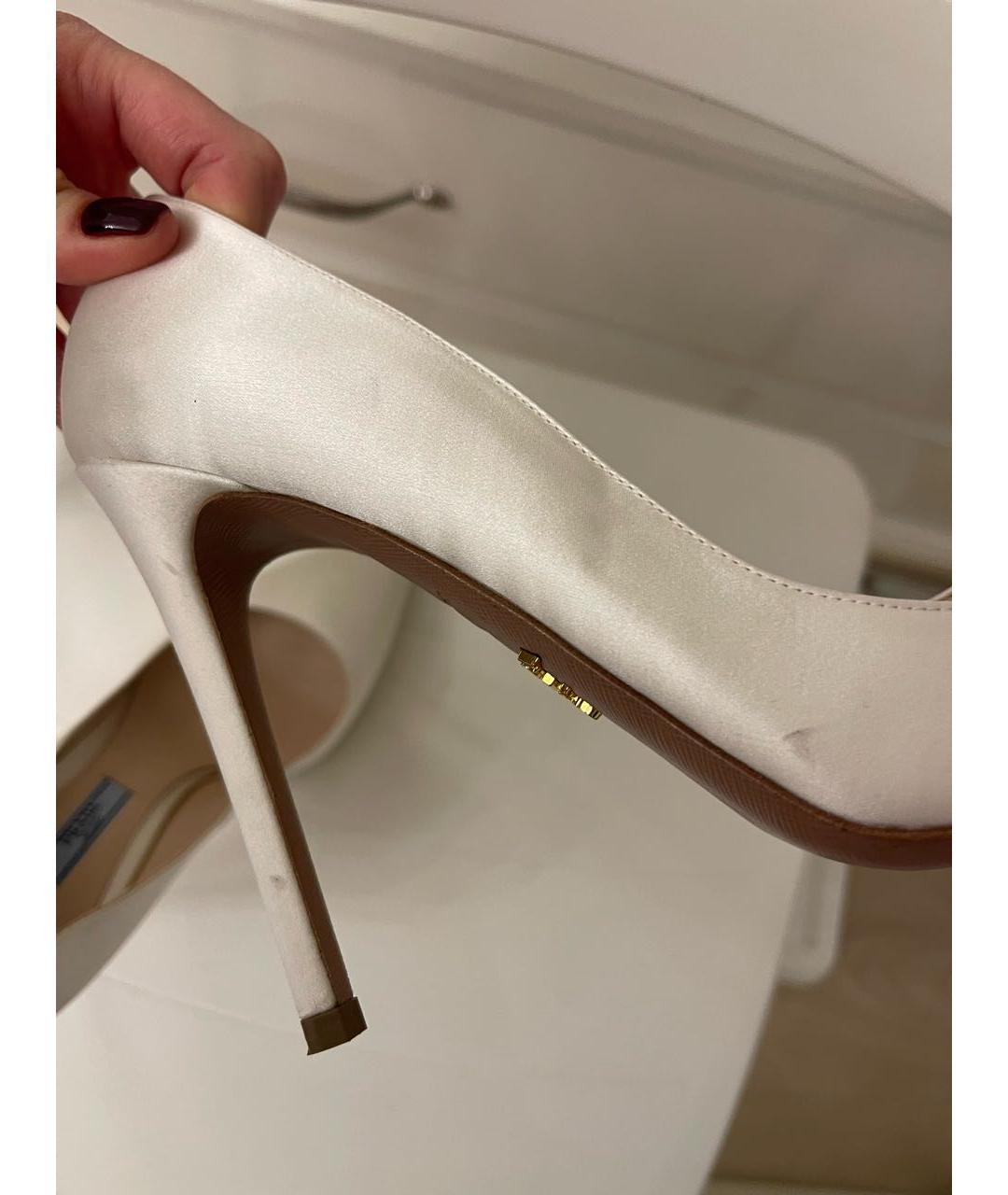 PRADA Белые текстильные туфли, фото 7