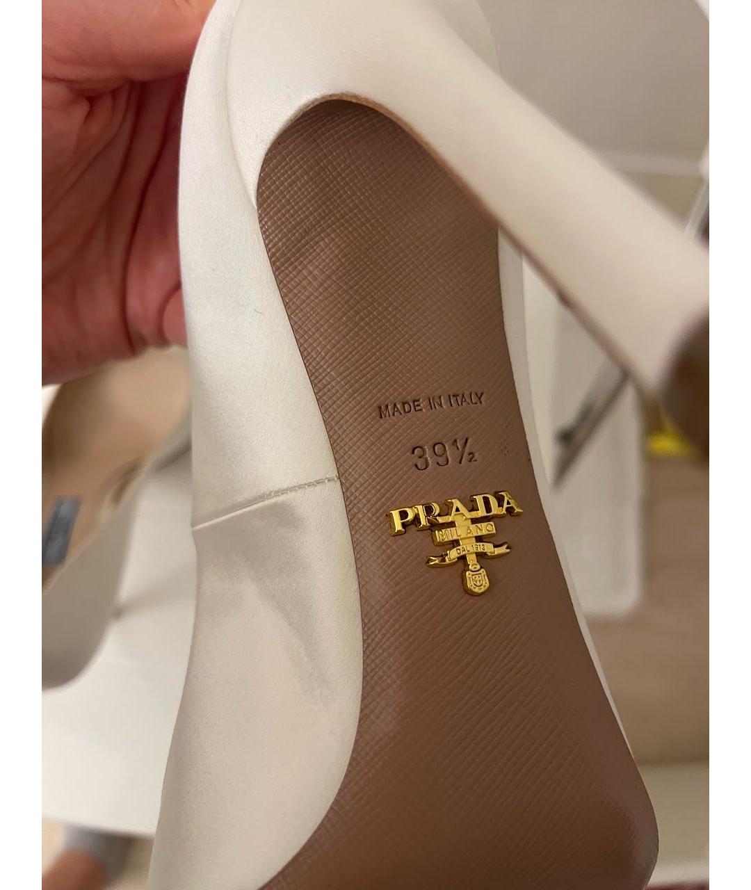 PRADA Белые текстильные туфли, фото 6