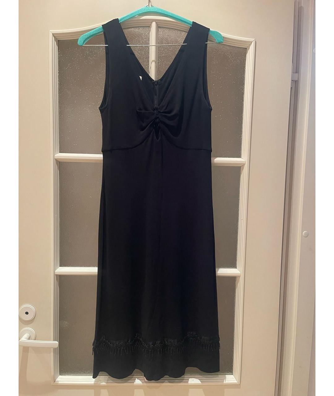 ESCADA Черное вискозное коктейльное платье, фото 6
