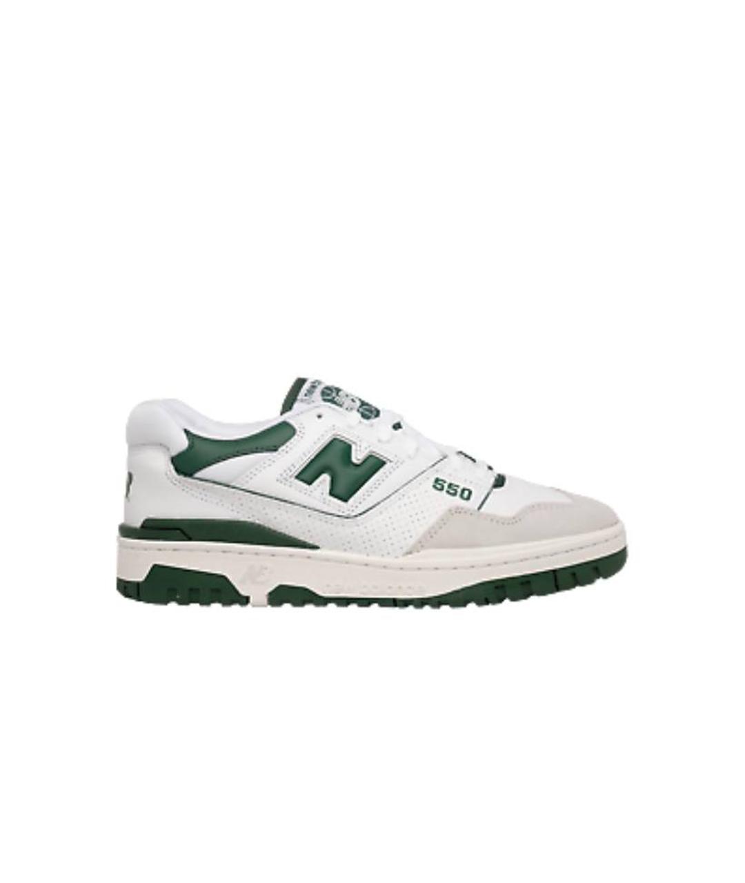 NEW BALANCE Белые кожаные низкие кроссовки / кеды, фото 1