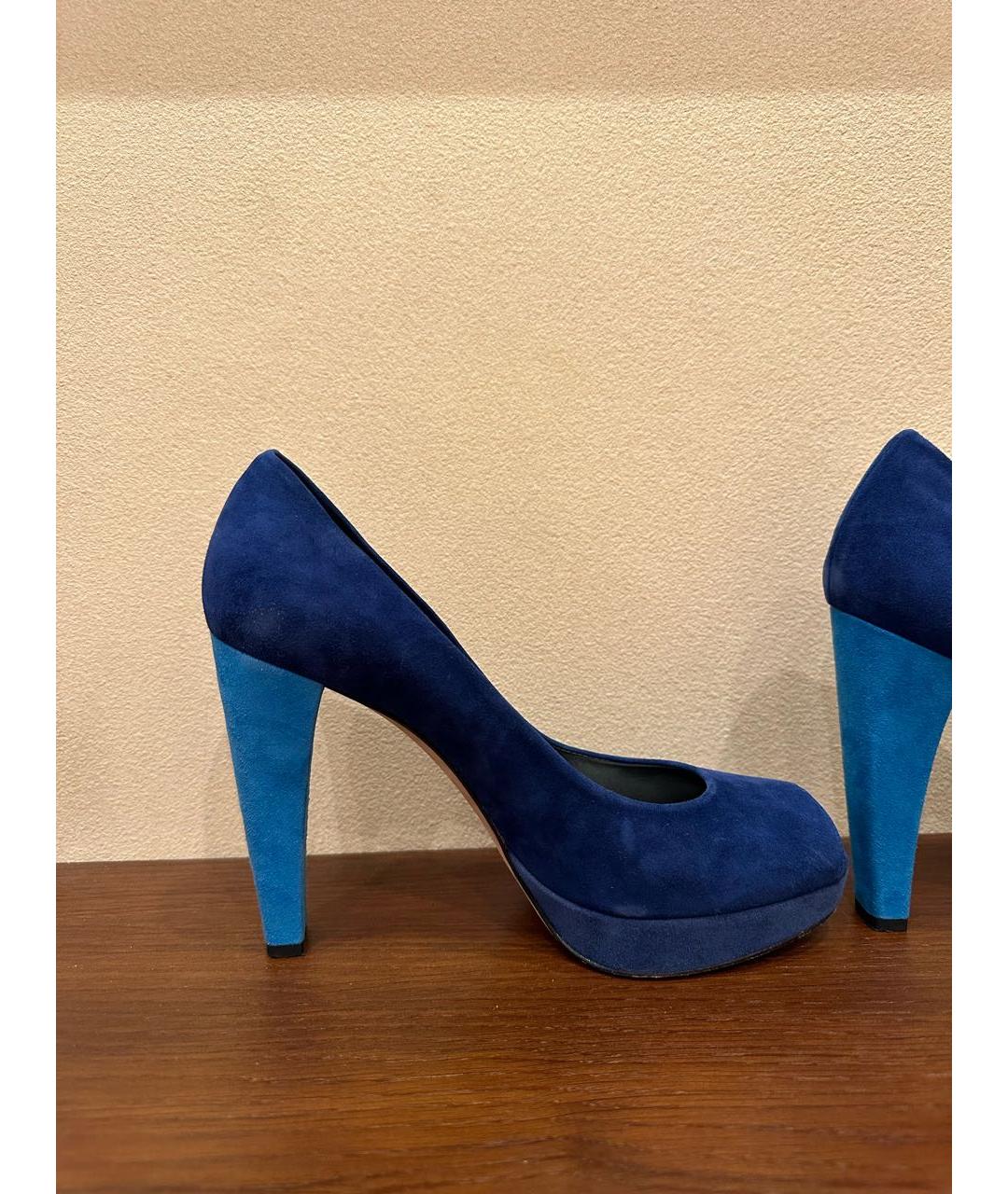 STUART WEITZMAN Темно-синие замшевые туфли, фото 6