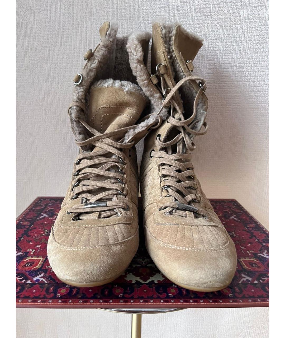 CHRISTIAN DIOR PRE-OWNED Бежевые ботинки, фото 4