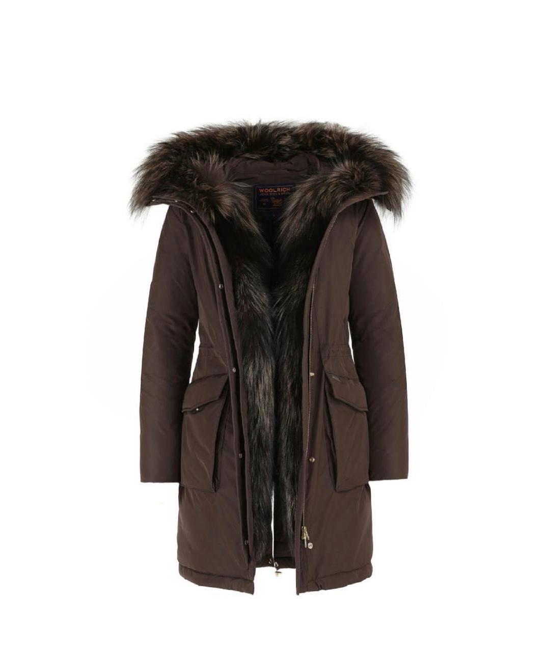 WOOLRICH Черный меховой пуховик, фото 1