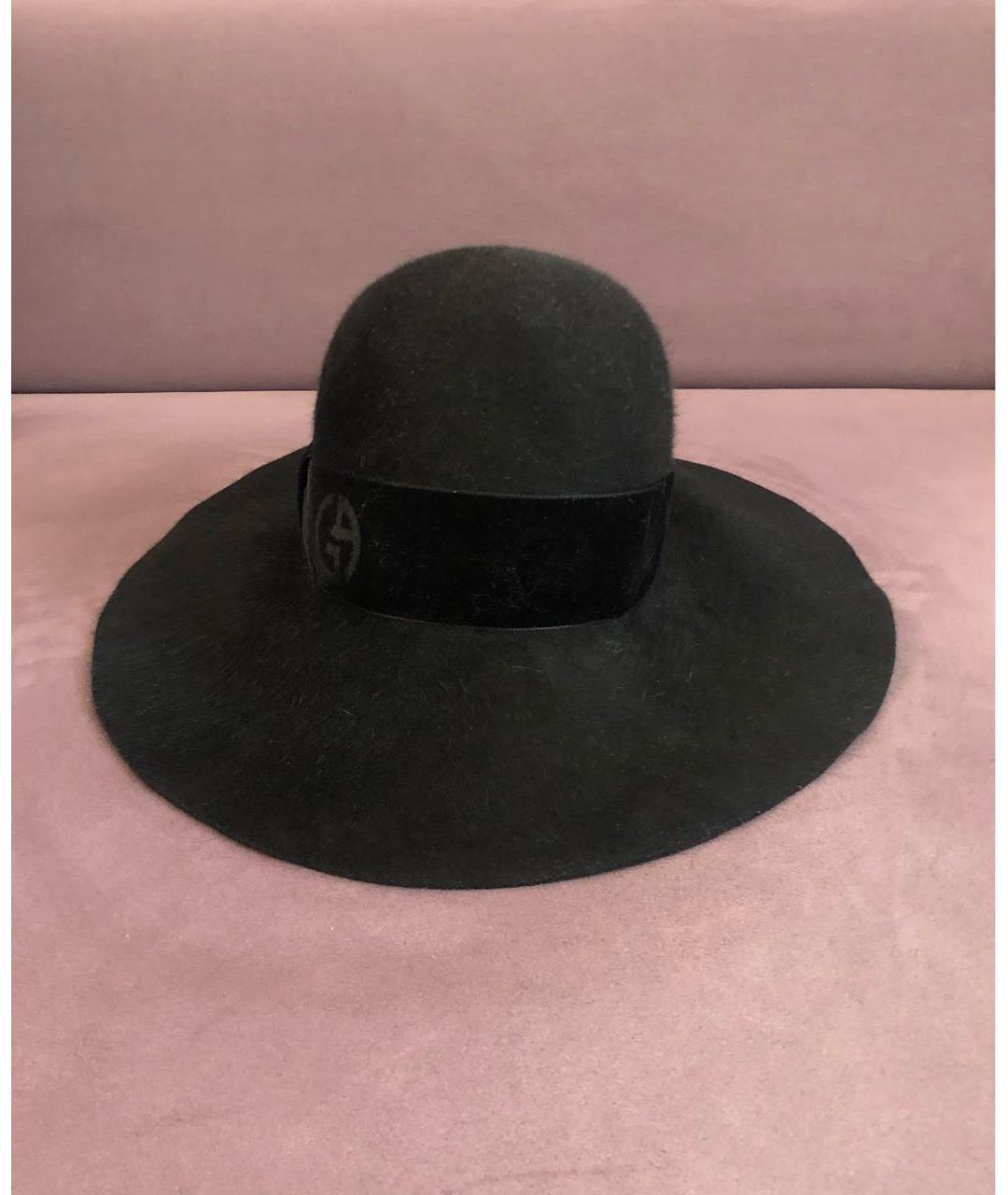 GIORGIO ARMANI Антрацитовая кашемировая шляпа, фото 6